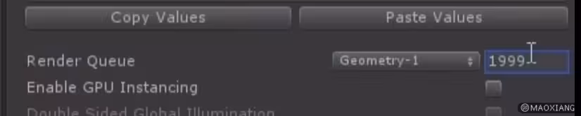 更改渲染队列参数